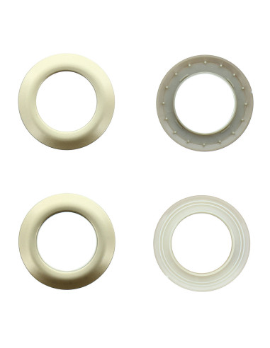 Set di 8 anelli per tende Ø44 mm - Satinati - Beige dorato