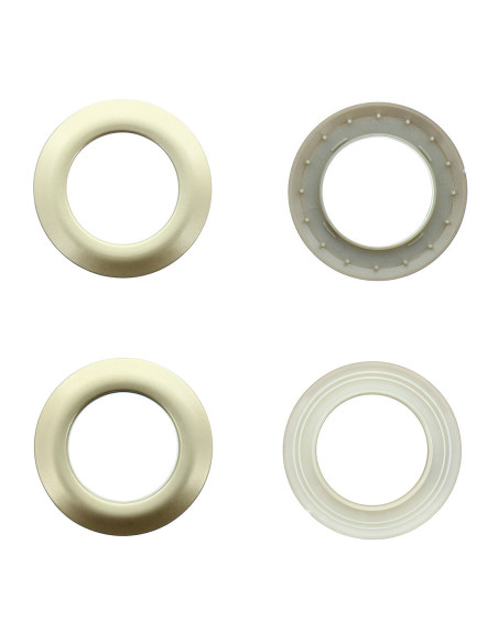 Set di 8 anelli per tende Ø44 mm - Satinati - Beige dorato