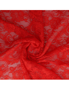 Tessuto pizzo Natasha - Rosso