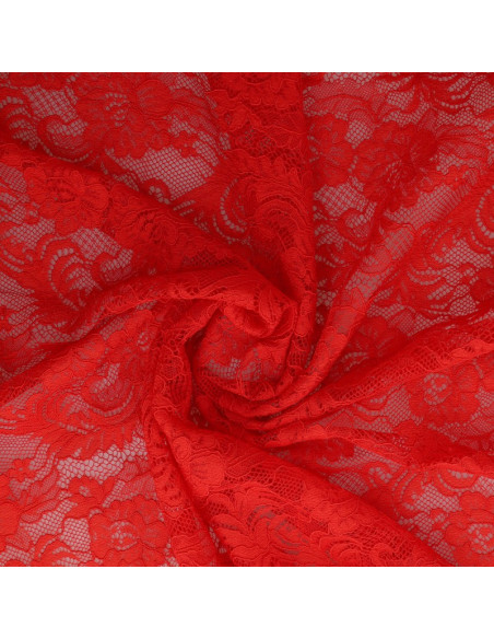Tessuto pizzo Natasha - Rosso