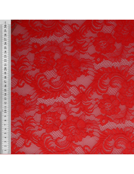 Tessuto pizzo Natasha - Rosso