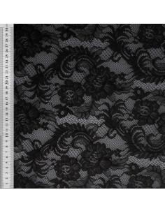 Tessuto pizzo Natasha - Nero 2