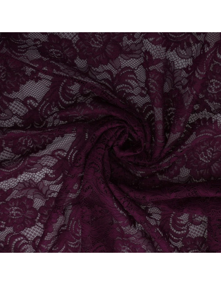 Tessuto pizzo Natasha - Prugna