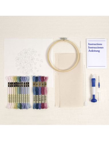 Kit punch needle - Petali di ortensia