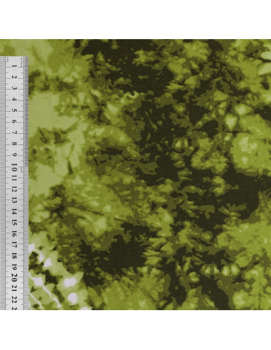 Tessuto stampato tie and dye - Verde