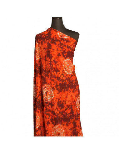 Tessuto stampato tie and dye - Arancione