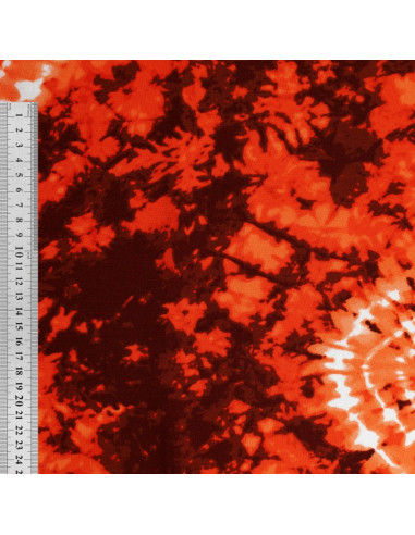 Tessuto stampato tie and dye - Arancione