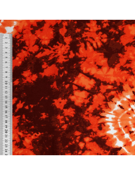 Tessuto stampato tie and dye - Arancione