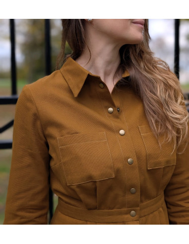 Modello di abito camicia Malonne - Anna Rose patterns