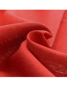 Tessuto lino viscosa - Rosso