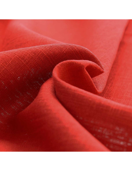 Tessuto lino viscosa - Rosso