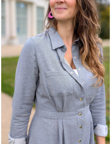 Modello di abito camicia Malonne - Anna Rose patterns
