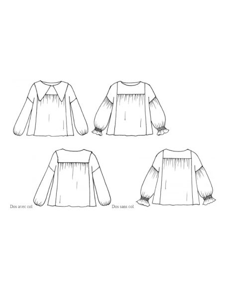Modello di camicetta Manna - Anna Rose patterns