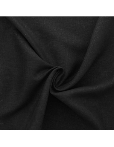 Tessuto lino viscosa - Nero