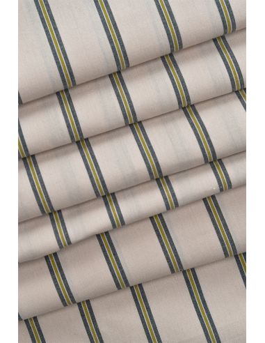 Tessuto cotone a righe Weave Line Milky Clay - Atelier Brunette