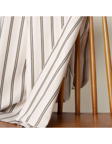 Tessuto cotone a righe Weave Line Milky Clay - Atelier Brunette