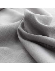 Tessuto lino viscosa - Grigio argento