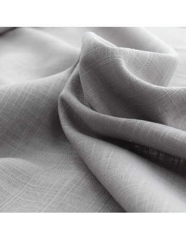 Tessuto lino viscosa - Grigio argento