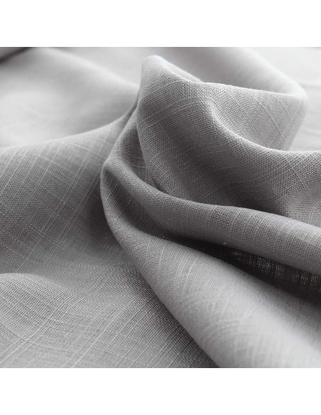 Tessuto lino viscosa - Grigio argento