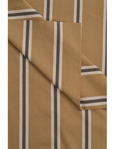 Tessuto di cotone a righe Weave Iced Mocha - Atelier Brunette