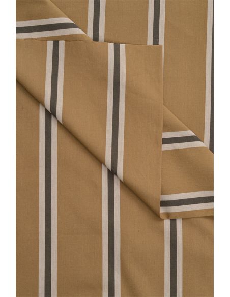 Tessuto di cotone a righe Weave Iced Mocha - Atelier Brunette