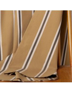 Tessuto di cotone a righe Weave Iced Mocha - Atelier Brunette