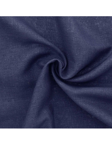Tessuto lino viscosa - Blu marino