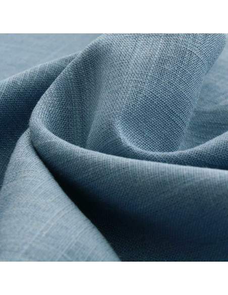 Tessuto lino viscosa - Blu vintage chiaro