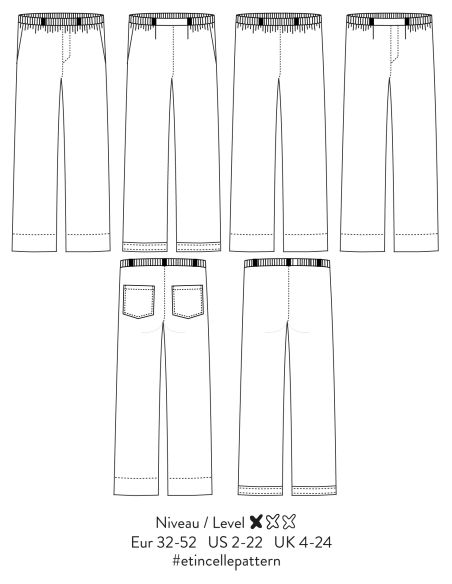 Modello di pantaloni Étincelle - Atelier Scämmit