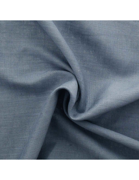 Tessuto lino viscosa - Blu vintage scuro