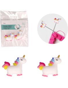 Tappi ferma-maglia per ferri da maglia - Unicorno