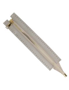 Chiusura lampo speciale borsa in similpelle 30 cm - Argento