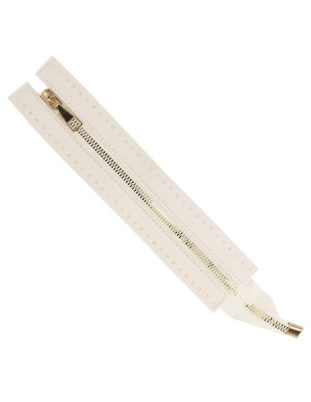 Chiusura lampo speciale per borsa in similpelle 30 cm - Bianco