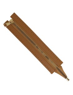 Chiusura lampo speciale borsa in similpelle 30 cm - Camel
