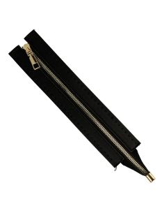 Chiusura lampo speciale borsa in similpelle 30 cm - Nero