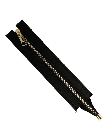 Chiusura lampo speciale borsa in similpelle 30 cm - Nero