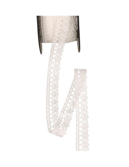 Pizzo cotone tartaruga 13mm - Bianco