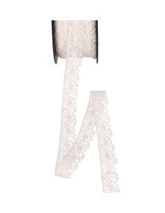 Pizzo cotone eleganza 14 mm - Bianco