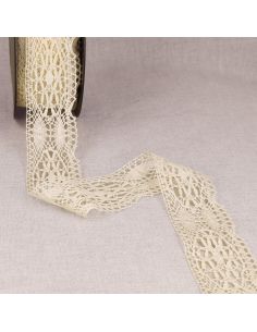 Pizzo cotone Stella 48 mm - Ecru