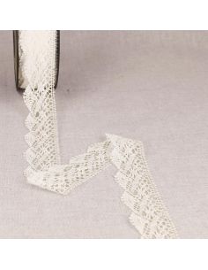 Pizzo cotone Ondine 31 mm - Bianco