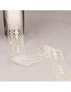 Pizzo cotone Aurore 48 mm - Bianco