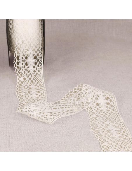 Pizzo cotone Aurore 48 mm - Bianco