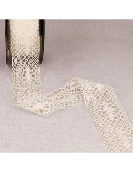 Pizzo cotone Aurore 48 mm - Ecru