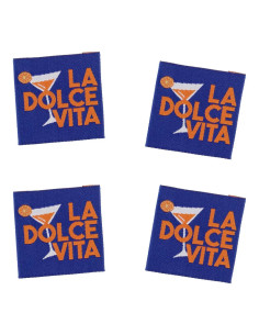 Set di 4 etichette da cucire - La dolce vita