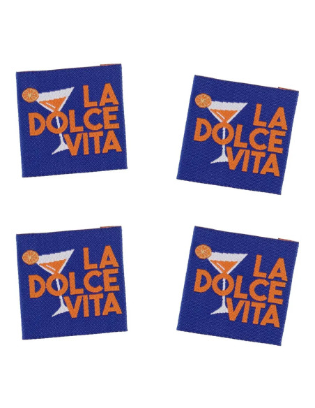 Set di 4 etichette da cucire - La dolce vita
