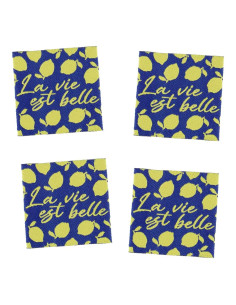 Set di 4 etichette da cucire - La vita è bella