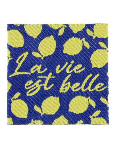 Set di 4 etichette da cucire - La vita è bella