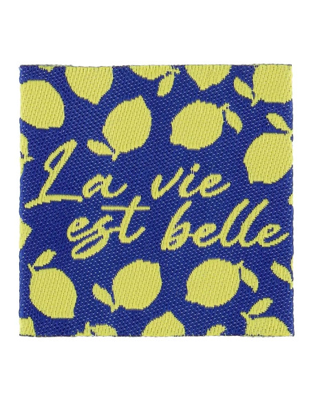 Set di 4 etichette da cucire - La vita è bella