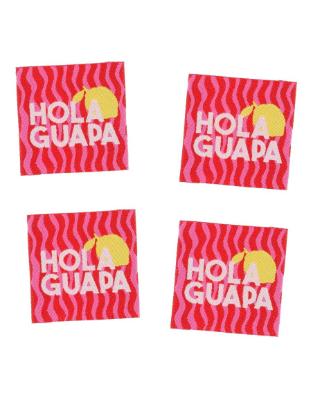 Set di 4 etichette da cucire - Hola guapa