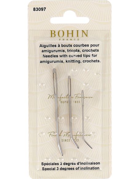 Aghi a punta curva per maglieria Bohin